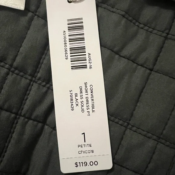 Three Ways to Wear It Dress by Chicos- Black, Petite size 1 equivalent to an 8P. - Picture 11 of 15